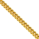 14K Yellow Gold Franco Diamond Cut Link Mens Chain 7 mm