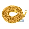 Heavy 14K Yellow Gold Hollow Franco Mens Chain Necklace 7 mm