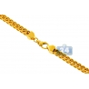 Heavy 14K Yellow Gold Hollow Franco Mens Chain Necklace 7 mm