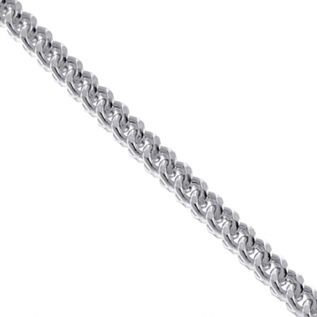 Heavy 14K White Gold Solid Franco Link Mens Chain 5.3 mm Italy