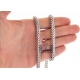 Heavy 14K White Gold Solid Franco Mens Chain 5.3 mm
