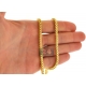 Italian 14K Yellow Gold Hollow Franco Mens Chain 3.6 mm