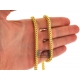 Italian 14K Yellow Gold Hollow Franco Mens Chain 4.5 mm
