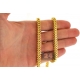 Italian 14K Yellow Gold Hollow Franco Mens Chain 5.5 mm