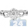 14K White Gold 0.55 ct Diamond Openwork Engagement Ring