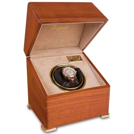 Rapport Perpetua II Satin Walnut Single Watch Winder Box W111