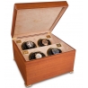 Rapport Perpetua II Satin Walnut Quad Watch Winder Box W114