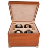 Rapport Perpetua II Satin Walnut Quad Watch Winder Box W114