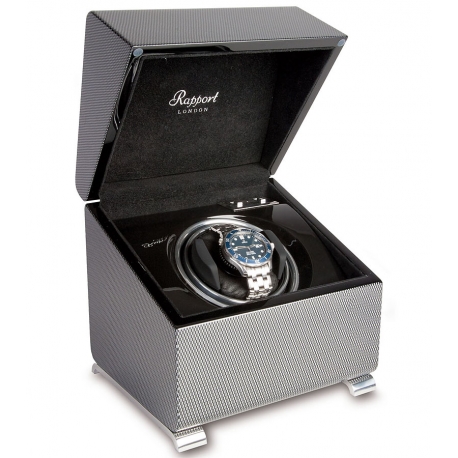 Single Automatic Watch Winder Box W371 Rapport Vogue Carbon Fiber