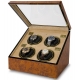Rapport Optima Walnut Burl 4 Watch Winder W234