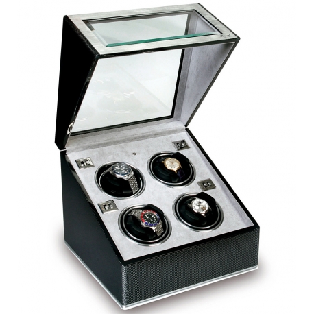 Rapport Optima F3 Carbon Fiber Quad Automatic Watch Winder W254