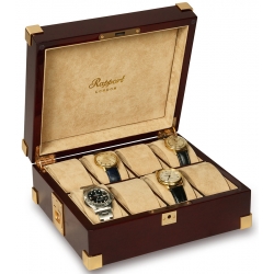 Rapport Captain's Mahogany Wood 8 Watch Box B266