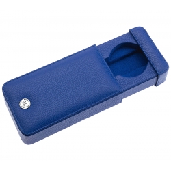Single Watch Slipcase Travel Box D163 Rapport Blue Leather