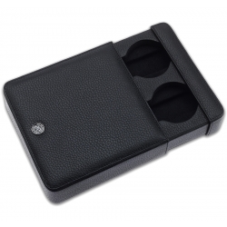 Rapport Black Leather 2 Watch Travel Slipcase D170