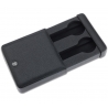 Double Watch Slipcase Travel Box D170 Rapport Black Leather