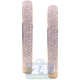 14K Yellow Gold 7.83 ct Diamond Pave Round Hoop Womens Earrings