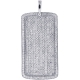 14K White Gold 6.86 ct Diamond Mens Dog Tag Pendant
