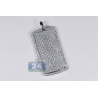 Mens Iced Out Diamond Dog Tag ID Pendant 14K White Gold 6.86ct