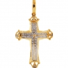 Mens Diamond Cheap Religious Cross Pendant 10K Yellow Gold .17ct