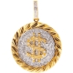 14K Yellow Gold 0.50 ct Diamond Dollar Sign Mens Pendant