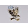 Mens Diamond Eagle Wings Pendant 10K Yellow Gold 0.27 Carat