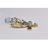 Mens Diamond Eagle Wings Pendant 10K Yellow Gold 0.27 Carat