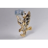 Mens Diamond Eagle Wings Pendant 10K Yellow Gold 0.27 Carat