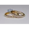 Womens Diamond Round Hoop Earrings 18K Yellow Gold 5.23 ct