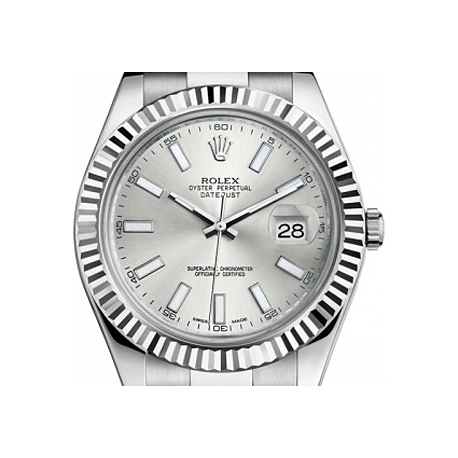 116334SIO Rolex Datejust II Steel 18K White Gold 41mm Watch