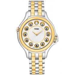 Fendi Crazy Carats Two Tone White Dial 33 mm Watch F107124000T06