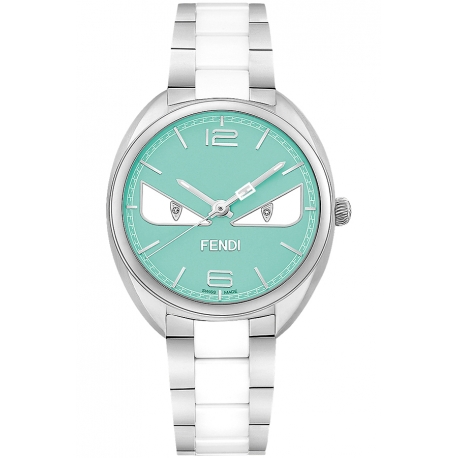 F216033104D1 Fendi Momento Bugs Womens Watch Turquoise Dial