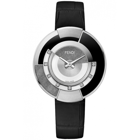 F500031511G0 Fendi Policromia Watch Obsidian Black Ceramic 38mm