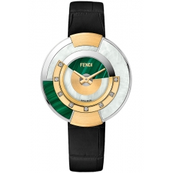 Fendi Policromia 18K Gold Malachite 38 mm Watch F511038511G0