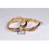 Womens Diamond Round Hoop Earrings 18K Yellow Gold 3.90 ct