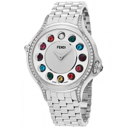 Fendi Crazy Carats Diamond Silver Dial 38 mm Watch F107034000C0T05