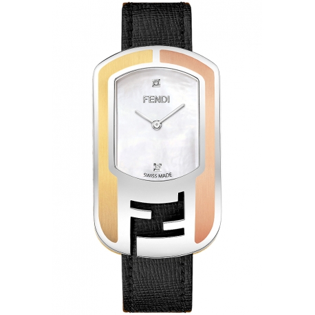 F303734511D1 Fendi Chameleon Three Tone Steel Watch 29mm