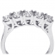 18K White Gold 1.08 ct Diamond Womens 5-Stone Ring