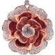 18K Rose Gold 3.72 ct Diamond Womens Flower Pendant