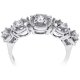 18K White Gold 0.65 ct Diamond Womens 5 Stone Halo Ring