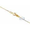 14K Yellow Gold Square Box Link Womens Chain 0.5 mm