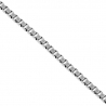 14K White Gold Square Box Link Kids Chain 0.5 mm