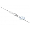 14K White Gold Square Box Link Kids Chain 0.5 mm