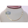 Solid 10K Yellow Gold Herringbone Womens Necklace 2.3 mm