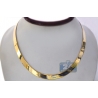 Solid 10K Yellow Gold Herringbone Womens Chain 9 mm
