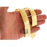 Solid 10K Yellow Gold Herringbone Mens Womens Chain 18 mm