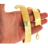Solid 10K Yellow Gold Herringbone Mens Womens Chain 20 mm