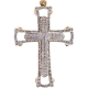 10K Yellow Gold 0.59 ct Diamond Frame Mens Cross Pendant