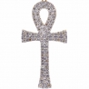 Mens Diamond Key Life Ankh Cross Pendant 10K Yellow Gold 1.12ct