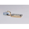 Mens Diamond Dog Tag ID Style Pendant 10K Yellow Gold 0.84ct 