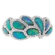 14K White Gold 0.68 ct Diamond Multicolored Opal Gemstone Ring